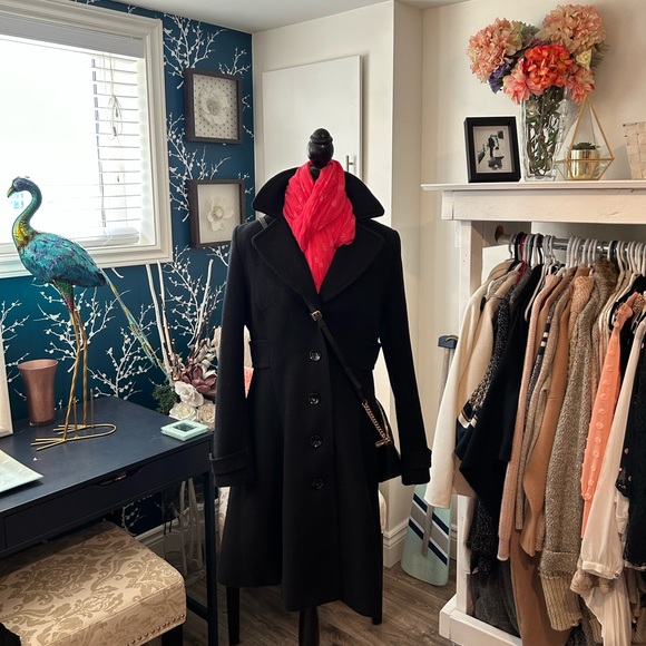 STUNNING Black peacoat size 12 - Picture 2 of 12